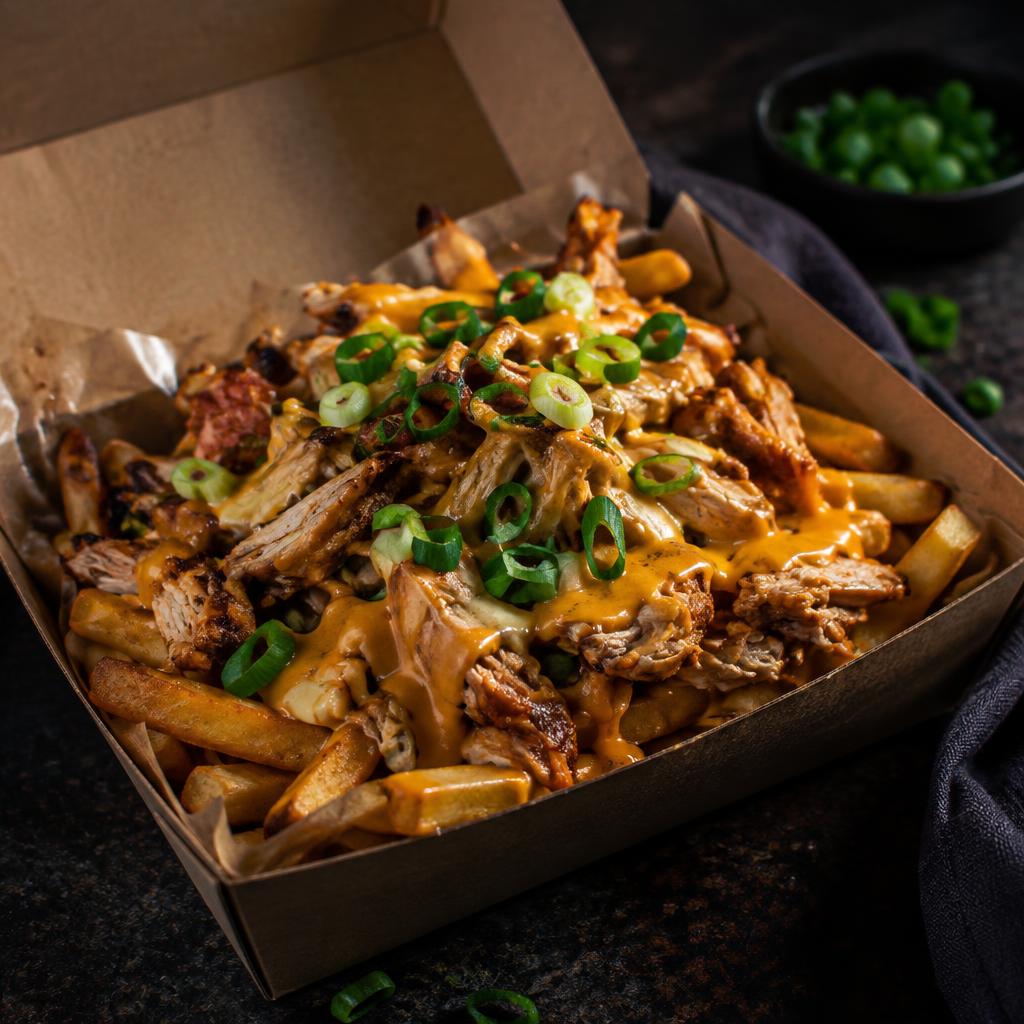 Chicken loaded fries